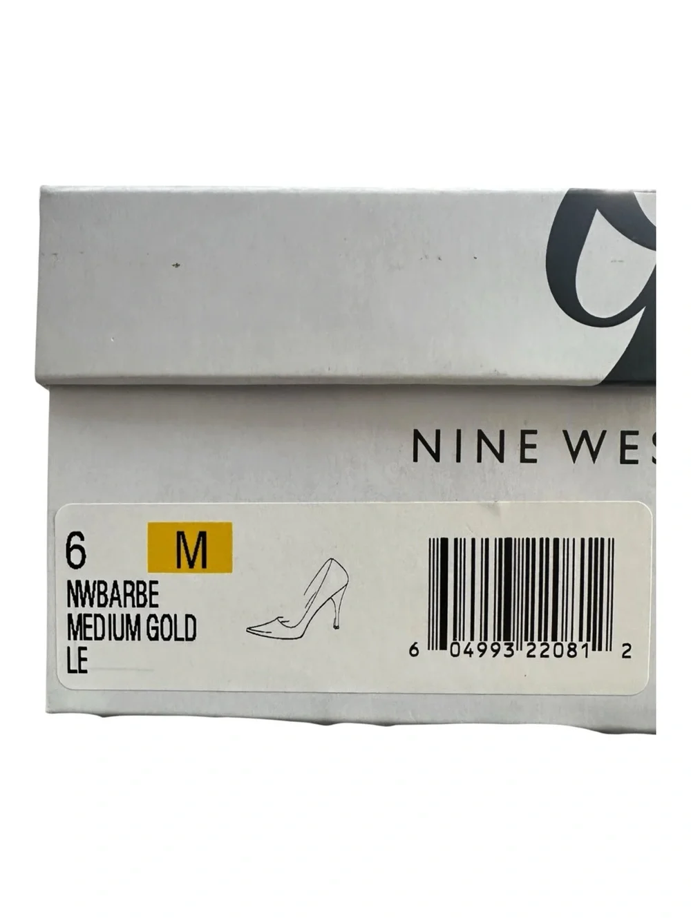 Nine West Barbe Metallic Gold Pointed Toe Pumps Size 6M Heel 4 Inch